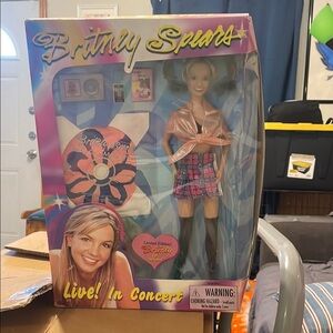Vintage Britney Spears Doll Play Along 1999 Live in Concert  With CD
